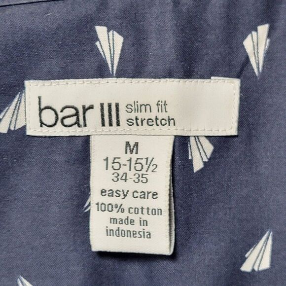 Bar III Men's Slim Fit Dress Shirt Sz M - Picture 4 of 6